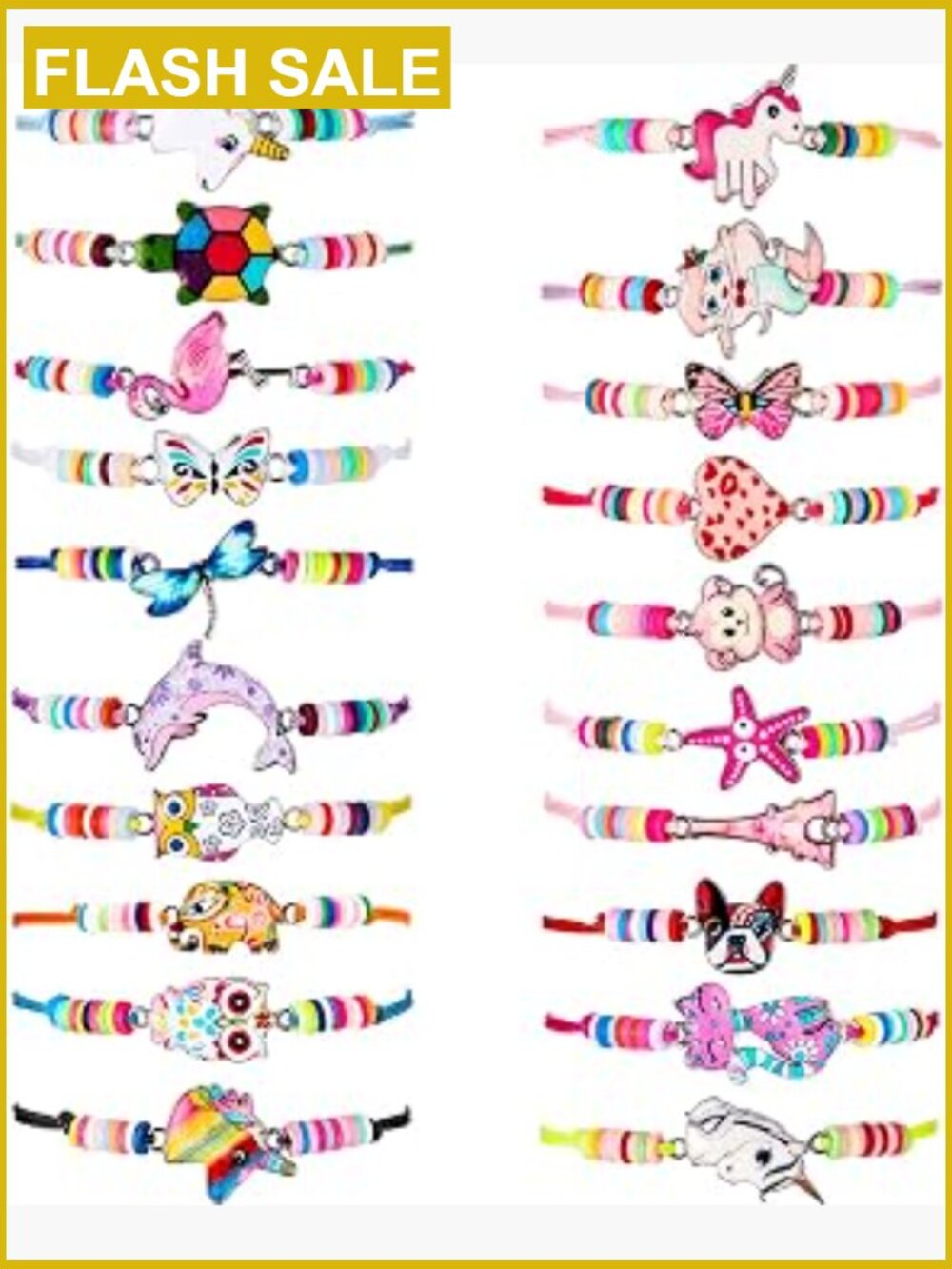 20 Pcs Adjustable Friendship Bracelets for Girls Party Favors